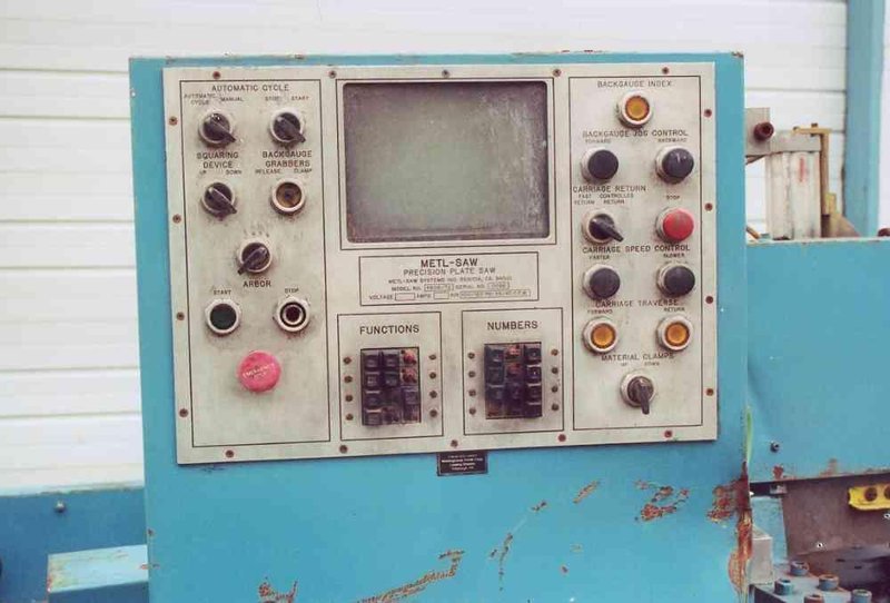 2' X 5' METLSAW AUTOMATIC TRAVERSING PLATE SAW:  STOCK #17128