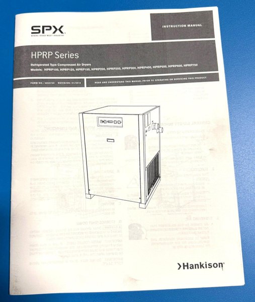 SPX Hankison Refrigerated Air Dryer HPRP300-460, 300 SCFM, New-Never Used