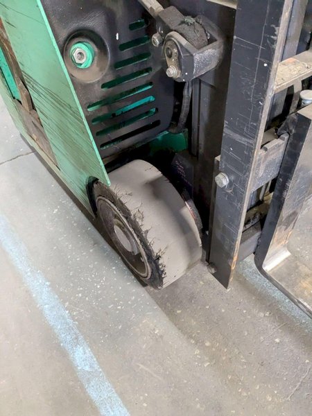 3,000 lbs. Mitsubishi FBC15 Electric Counterbalanced Forklift, 2017- 201″ Height, Battery, 4520 Hours