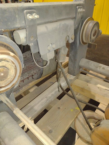 10 TON STAHL SINGLE-GIRDER OVERHEAD CRANE CABLE HOIST &amp; POWER TROLLEY: STOCK #19748