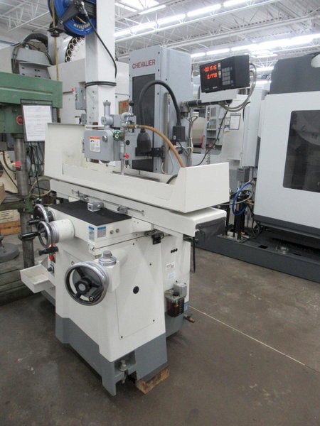 Chevalier FSG-818SP Hand Feed Surface Grinder, 2-Axis SONY DRO, Micro- Feed, Coolant Pump and Tank