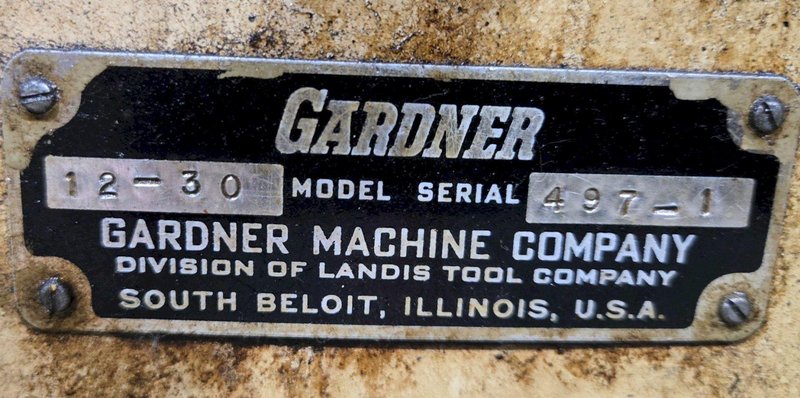 GARDNER 12-30 RECIPROCATING SURFACE GRINDER USED