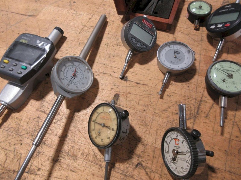 Travel Indicators, Dial and Digital Type, Travel Ranges from 1/4" - 4", Various Brands- Auction Item