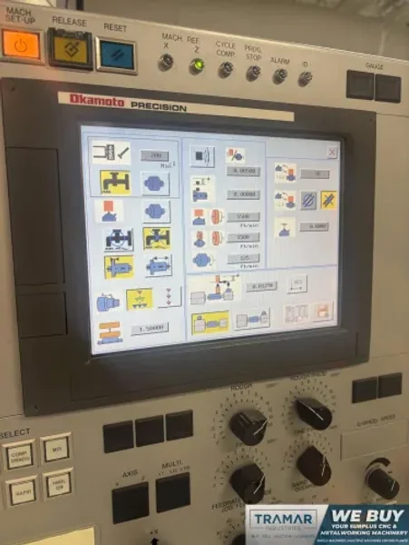 OKAMOTO 8.66" SWING  X  20" CENTER CYLINDRICAL NC GRINDER   -  OGM 820U III