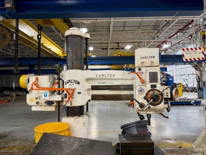 5&#039; X 11&quot; CARLTON RADIAL ARM DRILL. STOCK # 0893924