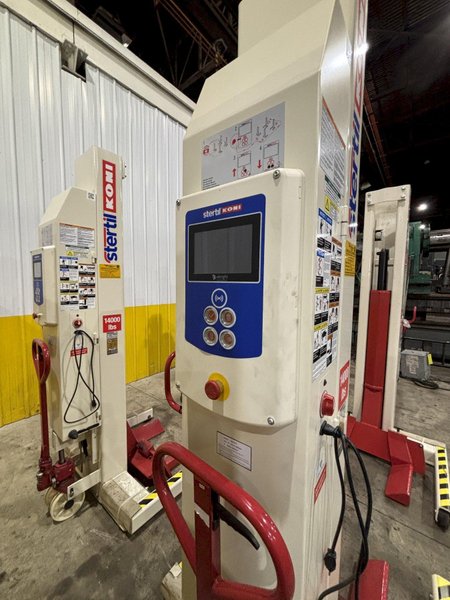 (4) 14,000 LBS STERTIL-KONI ST-1064FWA MODEL #38627535-05  ELECTRIC BATTERY WIRELESS HEAVY DUTY MOBILE COLUMN VEHICLE LIFTS 2019: STOCK #23595