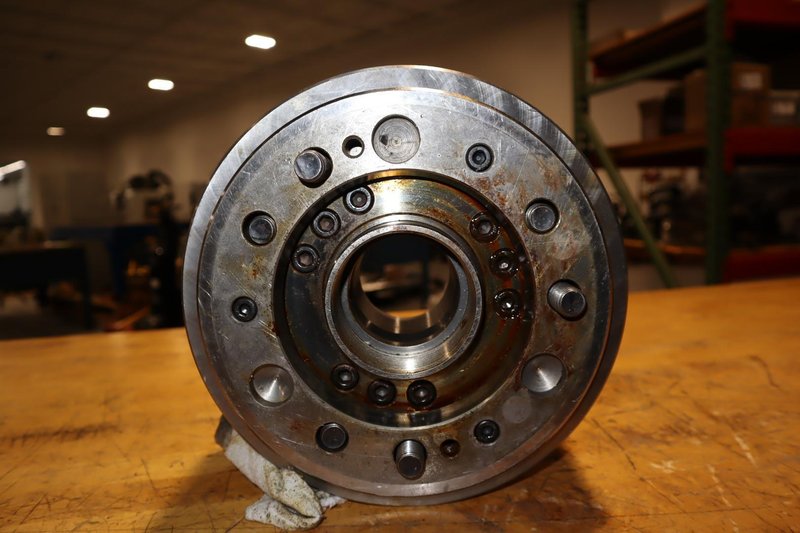 MMK ZA8-10-66 02 10&quot; 3-Jaw Power Chuck A8 Mounting w/ Draw Tube Nuts- Auction Item