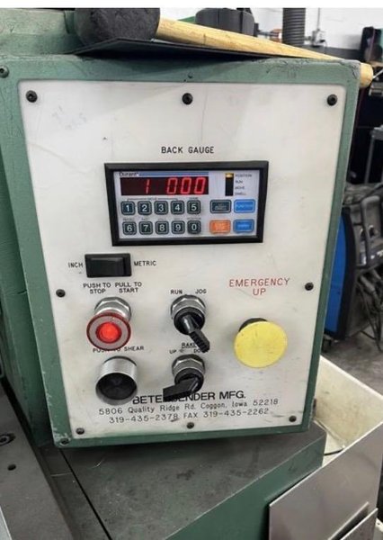 8′ X 10Ga Betenbender 8-10GA Shear, 2004 – Powered BG