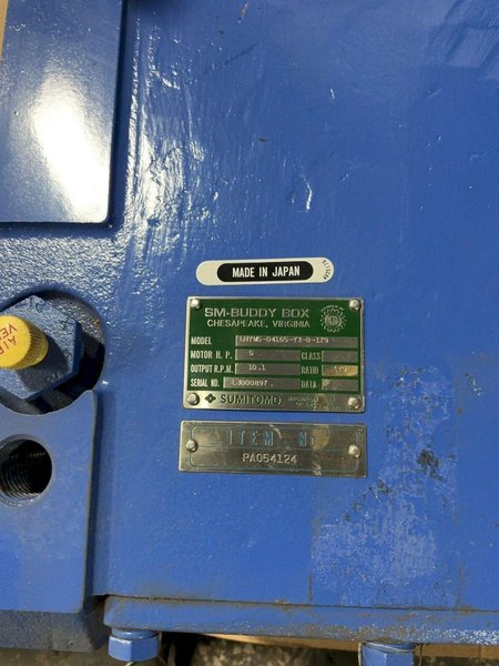 SUMITOMO 5 HP GEAR DRIVE   -  LHYM5-D4165-Y3-B-179