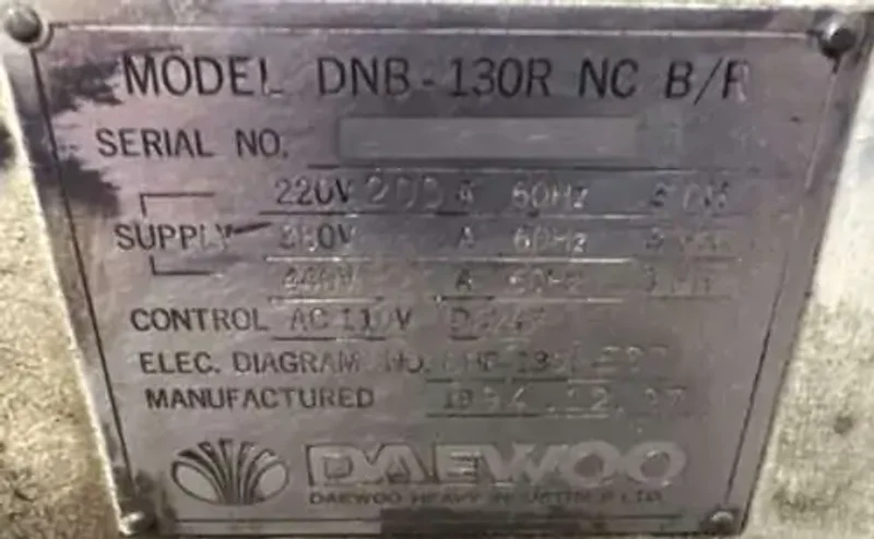 Daewoo DNB-130R CNC Horizontal Table Type Boring Mill