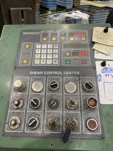 3/4″ x 12′ Cincinnati 6SE12 CNC Hydraulic shear, 1980