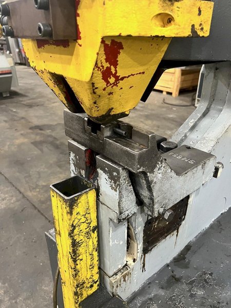 USED MUBEA 82 TON DUAL STATION HYDRAULIC IRONWORKER MODEL HIW 750/510, Stock# 11106, Year: 2004