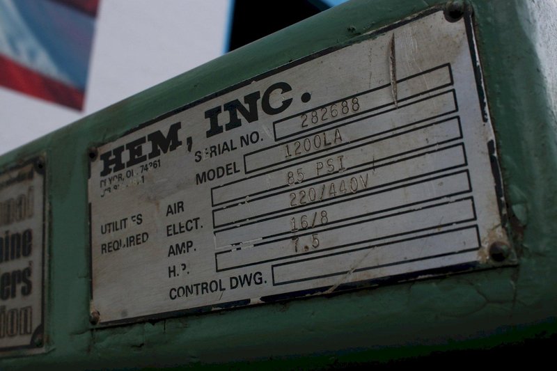 16" X 20" HEM HORIZONTAL BAND SAW MODEL #1200LA: STOCK #75329