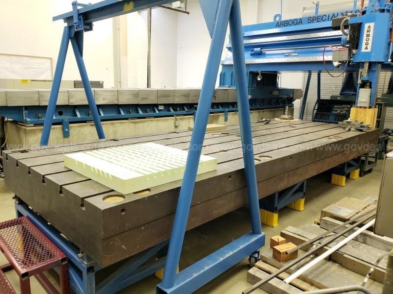 STEEL LAYOUT TABLE WITH T SLOTS: STOCK #73825