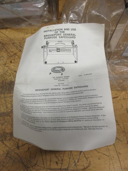 Bridgeport General Purpose Plastic Safety Guards (3 Units),  ***All New Unused***- Auction Item