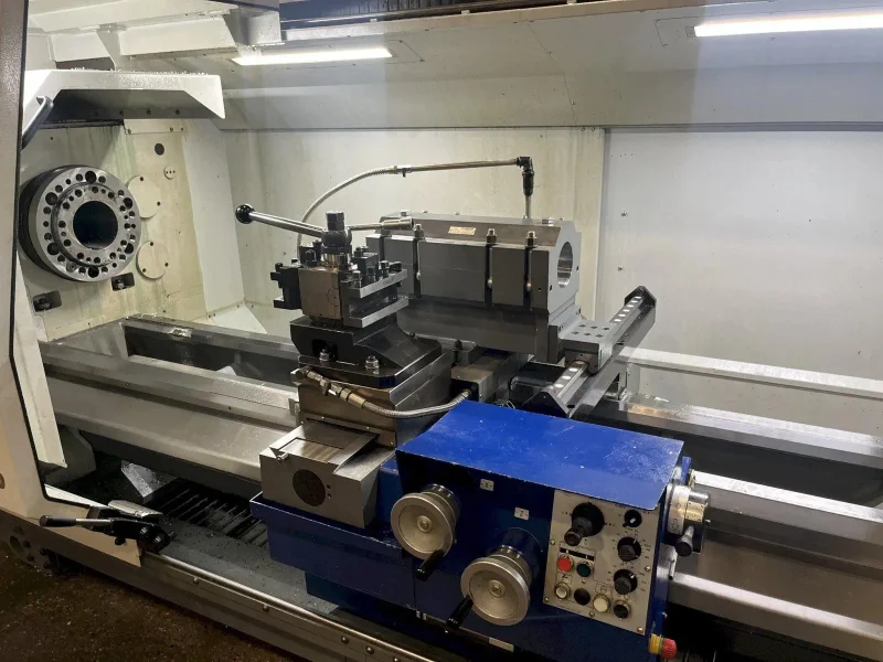 Weiler E80 x 4500 Flat Bed CNC Lathe – 2017 6.5″ Big Bore, 177″ Long Bed