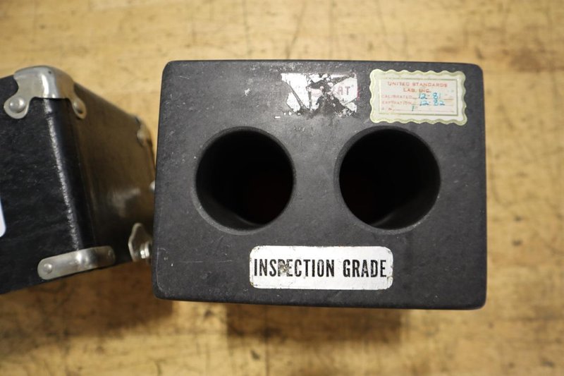 Micro-Flat Precision Granite Block 6" x 4.5" x 6" High with (2) 2.75" Diameter Holes, Protective Case- Auction Item