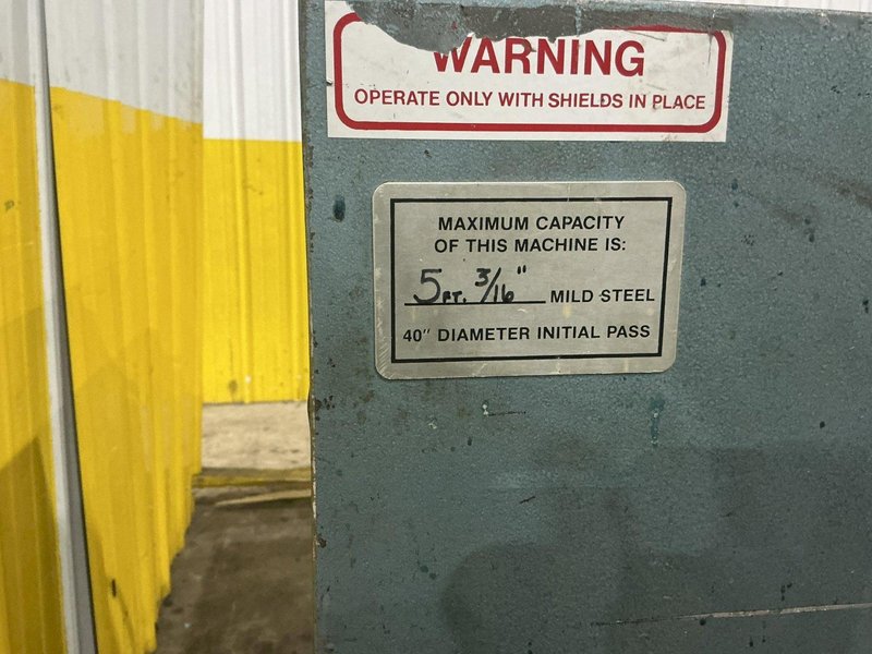 60" x 3/16" NEW DIMENSION MODEL P5.187 PLATE BENDING ROLL: YOBRO #24853