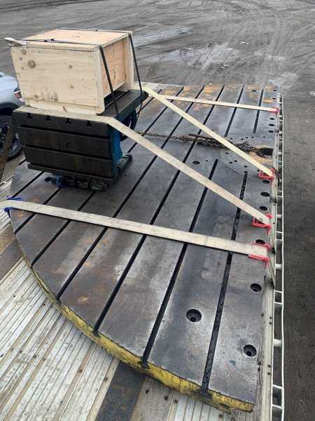 16' CIRCULAR ROUND T-SLOTTED LAYOUT FLOOR PLATE / SET UP TABLE: STOCK #14646