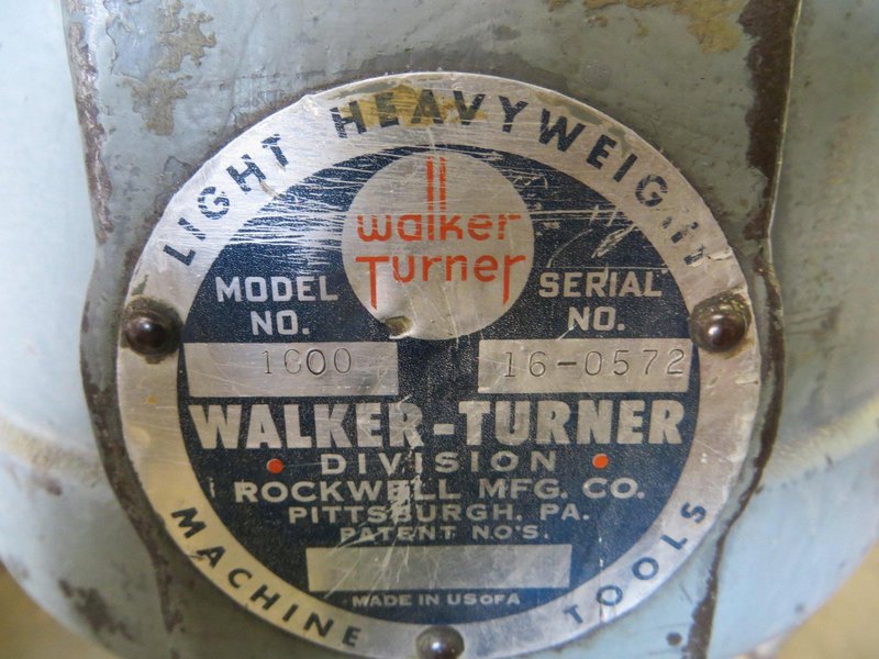 Walker Turner Radial Drill Press Model 1600