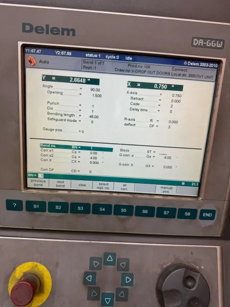 USED ERMAKSAN 12' X 176 TON HYDRAULIC CNC PRESS BRAKE MODEL CNC SAP 12X176