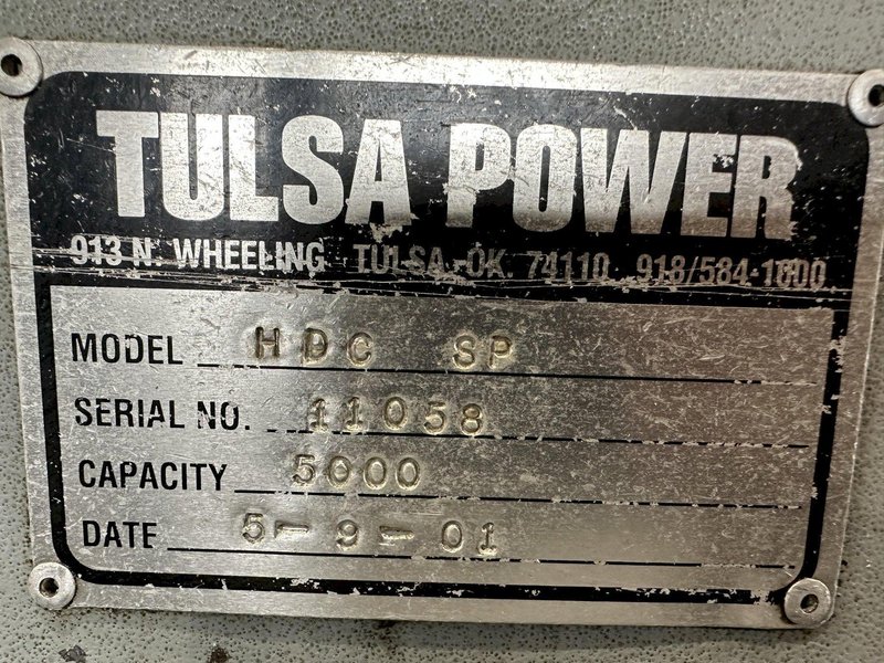 5,000 LB 36" TULSA-POWER HDC-SP HYDRAULIC MANDREL DECOILER. STOCK # 0315323