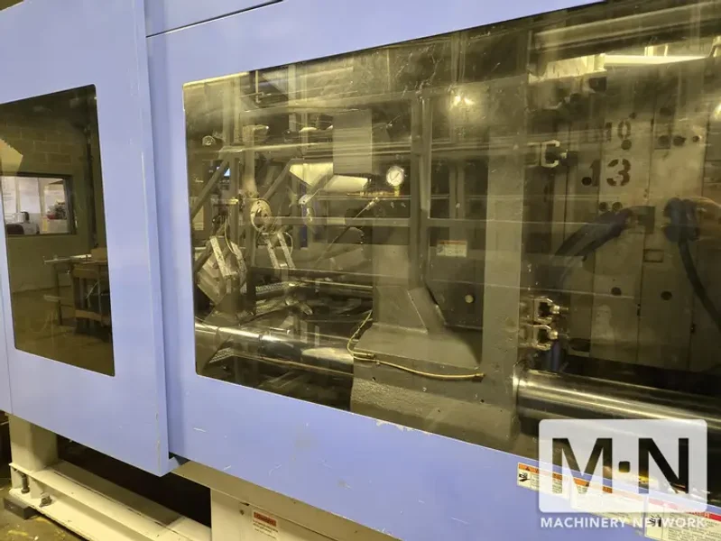 496 TON 43 OZ JSW MODEL J450AD-1400H ELECTRIC INJECTION MOLDING MACHINE MFG 2008