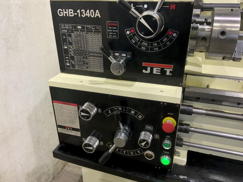 13" X 40" JET MODEL GHB1340A GAP BED ENGINE LATHE: STOCK #80790