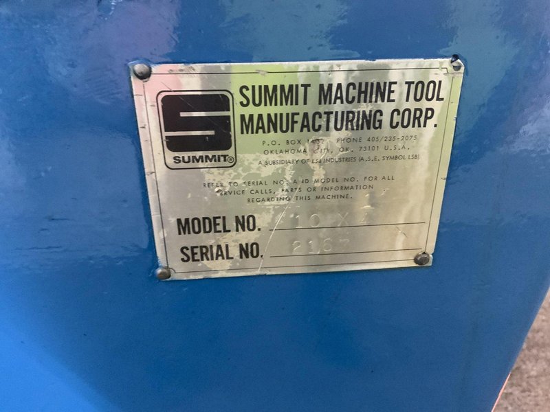 10' x 1/4" SUMMIT HYDRAULIC SQUARING SHEAR: STOCK #78851