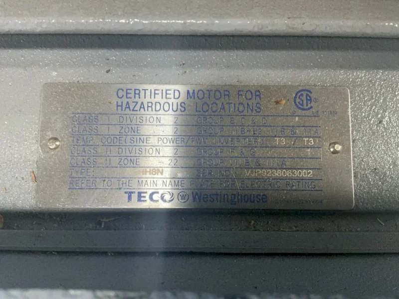 TECO WESTINGHOUSE 150 HP MOTOR  -  EP1504R