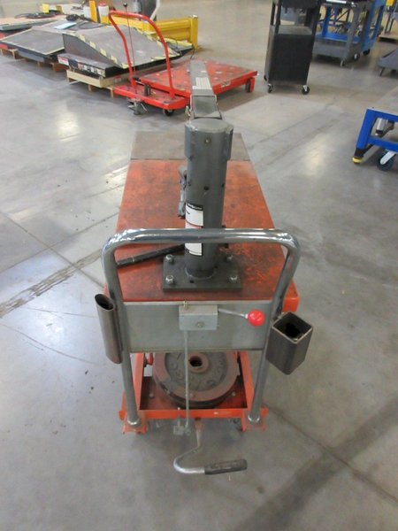 Die Cart, Foot Acuated with 1/2" Ton Adjustable Arm Crane- Auction Item