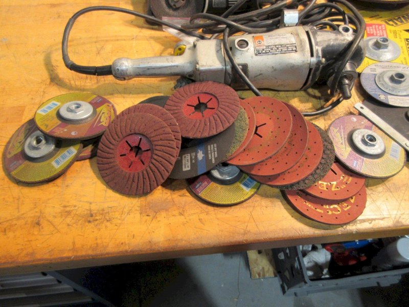 Black &amp; Decker, Dayton Angle Grinders W/ Assorted Abrasives 4.5", 7", 9"- Auction Item