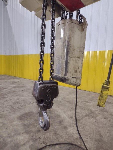 3 TON COFFING MODEL #EC6010 ELECTRIC CHAIN HOIST WITH TROLLEY: STOCK #23146