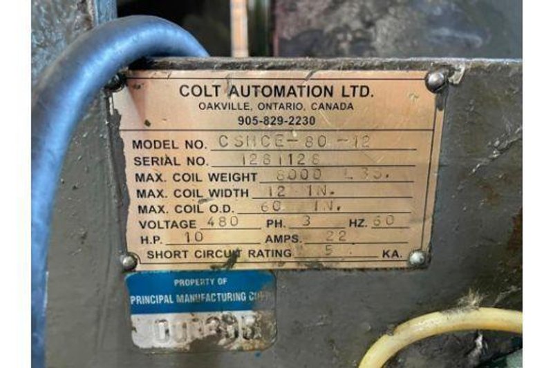 COLT Coil Cradle Straightener Combination 8,000 Lbs x 12&quot; Wide