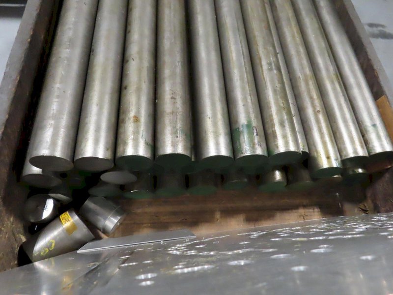 Surplus Material including Steel Round Bar Stock and Aluminum Plates- Auction Item