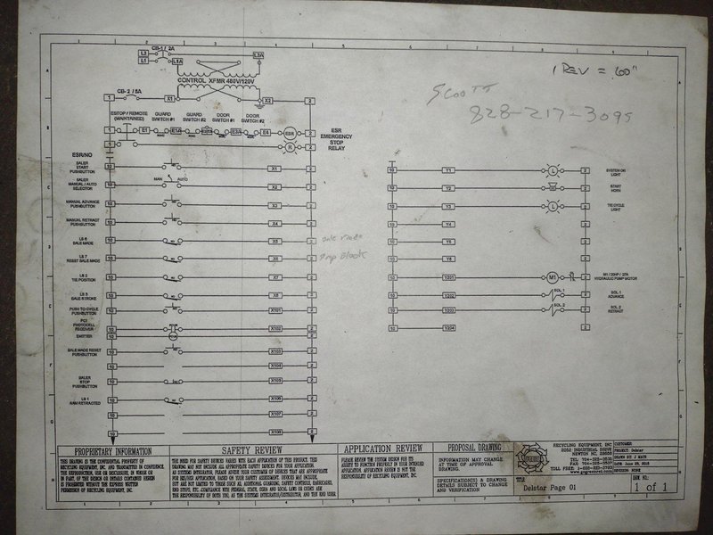 24" X 36" X 96" LONG AMERICAN MODEL #10447 HYDRAULIC HORIZONTAL BALER: YOBRO #24745