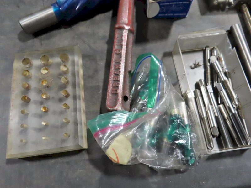 Drills, Taps, Reamers, End Mills, Including Carbide and High Speed Steel and Grinding Wheel Dresser with Assorted Cutters.- Auction Item