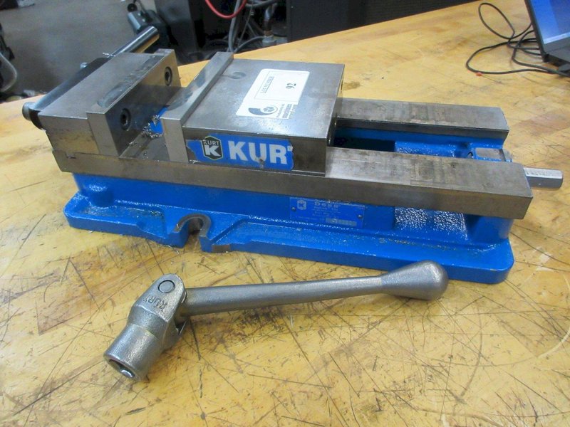 Kurt D688 6&quot; Machine Vise with Handle, Hard Jaws, and Back Stop- Auction Item