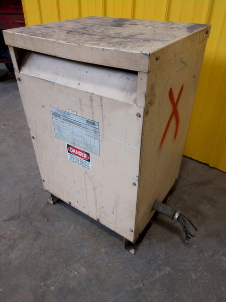 51 KVA POWERTRAN 460 TO 460Y/266 VOLT ELECTRIC TRANSFORMER: STOCK #10822