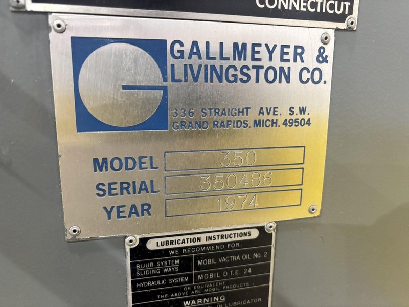 8" X 24" GRAND RAPIDS MODEL #350 HYDRUALIC HORIZONTAL SURFACE GRINDER: STOCK #22734