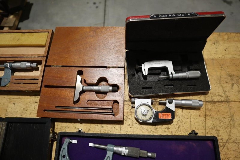 Micrometers, Assorted Blade, Flange, Pressure, Depth, and Standard Micromters- Auction Item