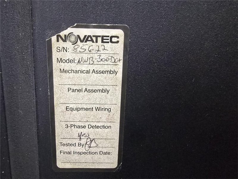 Novatec Used NWB-300-DC+ Material Dryer, 300 lbs/hr, 460V