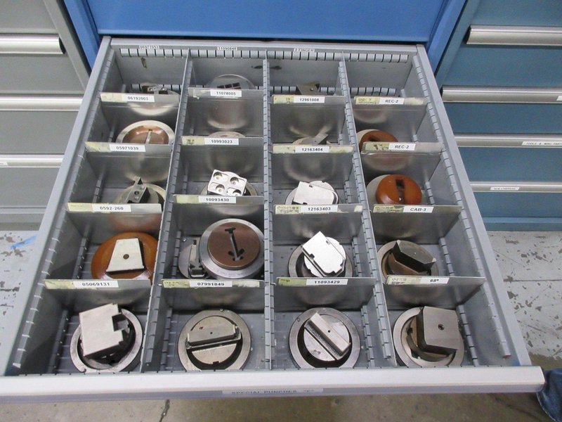 Lista Cabinet with 9 Drawers and Contents 112 and Marathon 112 Style Wiedemann C3000 Turret Special Punches- Auction Item