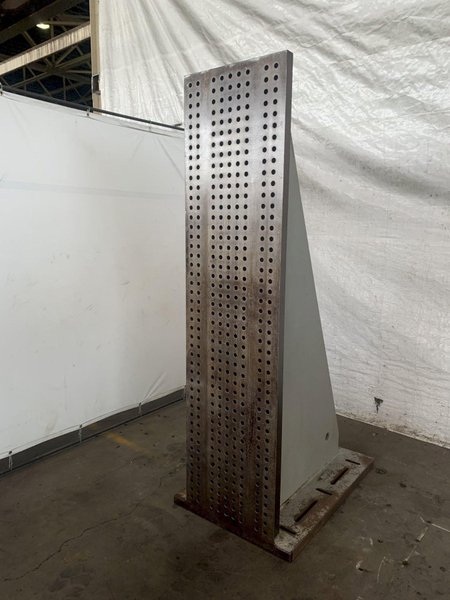 32&quot; WIDE X 96&quot; TALL X 48&quot; DEEP DRILLED AND TAPPED ANGLE PLATE. STOCK # 0365124