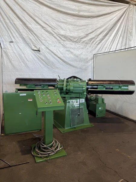 10,000 LBS X 48” X 72" OD ASC MODEL #10D48D22/5H200 DOUBLE END COIL REEL UNCOILER: STOCK# 4410