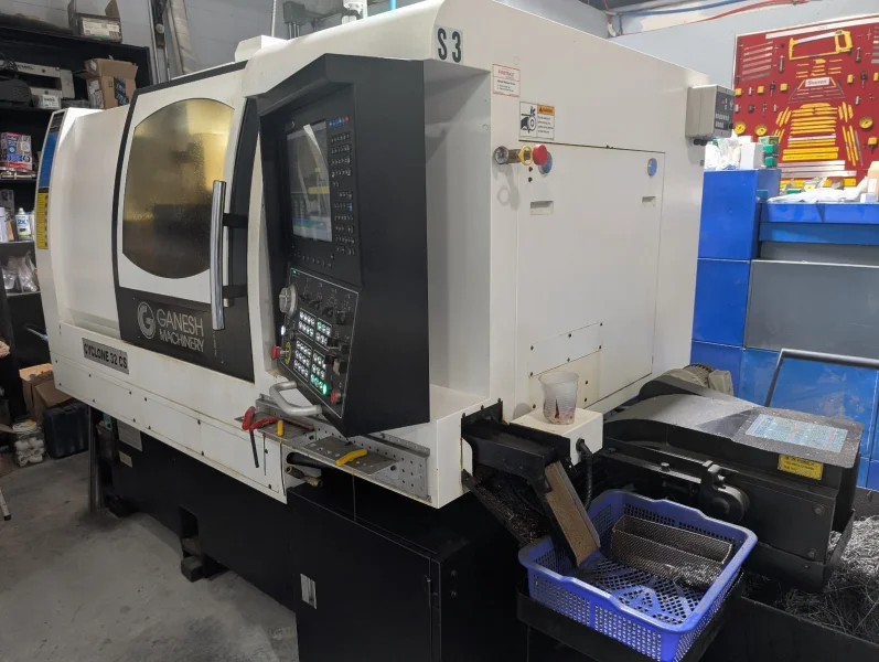 Ganesh Cyclone-32CS CNC Swiss Machine, 2017 – Chip Conveyor