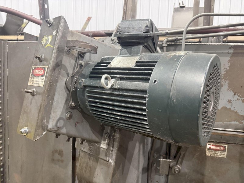 36" x 48" x 8 WHEEL PANGBORN ROTOBLAST PASS THROUGH HANGING CONVEYOR SHOT BLAST MACHINE: YOBRO #24717