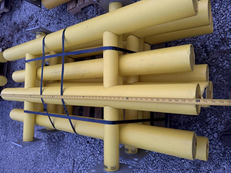 (20) 6' LONG x 36" HIGH IDEAL SHIELD TWO LINE PLASTIC COATED HEAVY DUTY GAURDRAIL BARRIER: YOBRO #24874