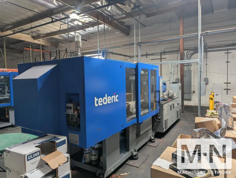 280 TON 12.1 OZ TEDERIC MODEL D250 INJECTION MOLDING MACHINE MFG 2022 (2) AVAILABLE LOW HOURS