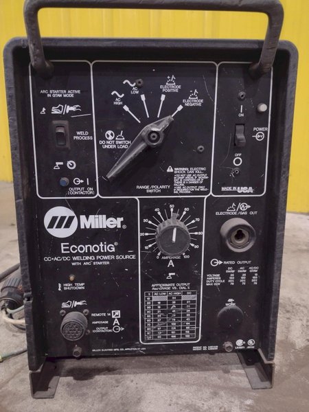 150 AMP MILLER ECONOTIG - AC/DC TIG WELDER POWER SOURCE: STOCK #23028